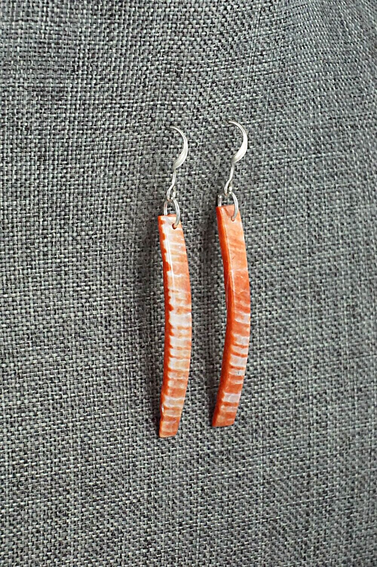 Spiny Oyster & Sterling Silver Earrings - Jesus Espino