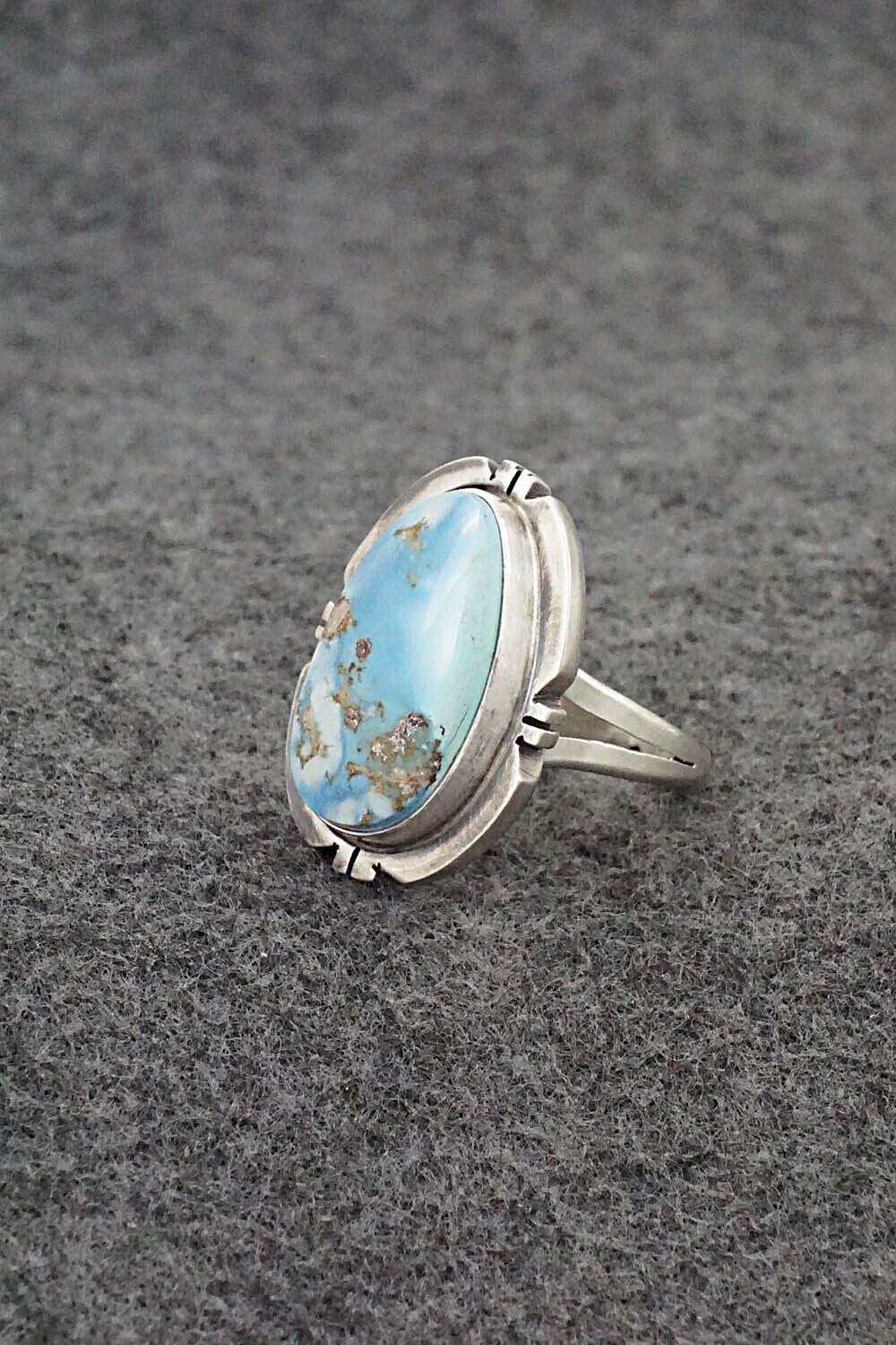 Turquoise & Sterling Silver Ring - Randy Billy - Size 7