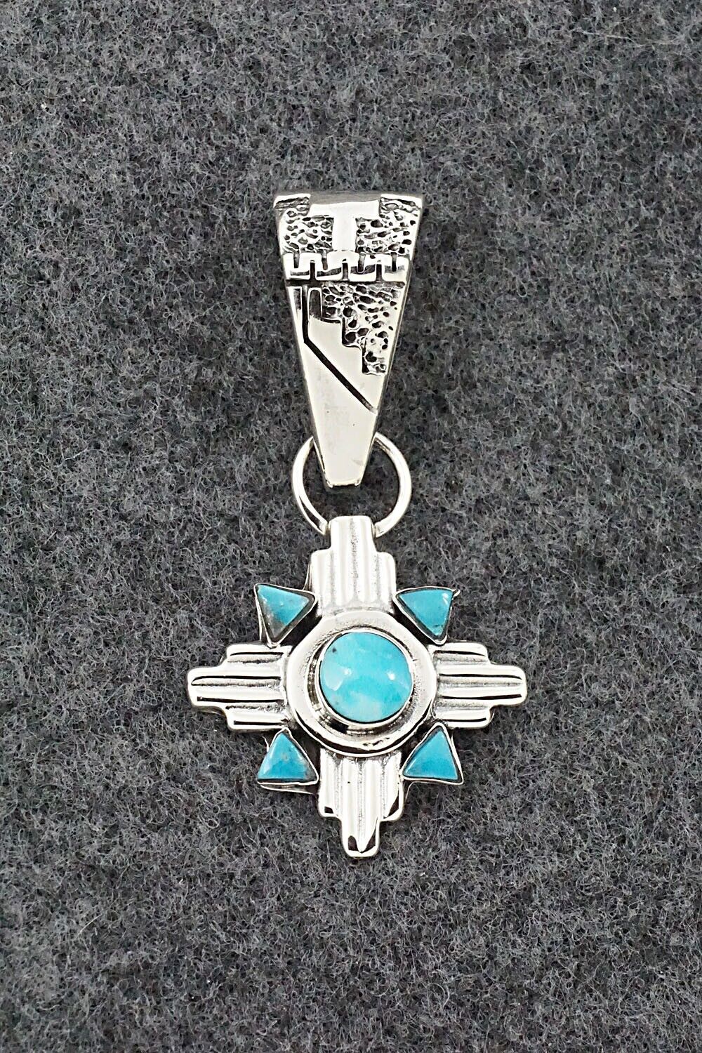 Turquoise and Sterling Silver Pendant - Sadie Jim
