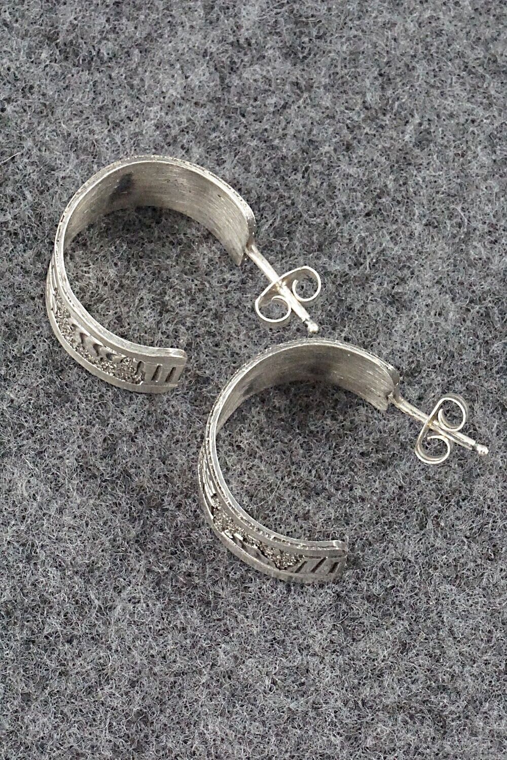 Sterling Silver Hoop Earrings - Elaine Becenti