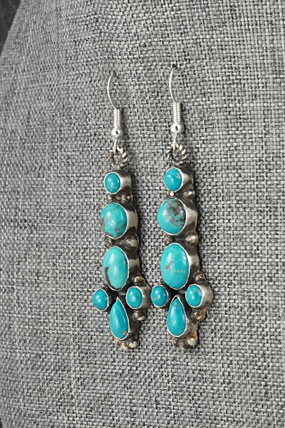 Turquoise & Sterling Silver Earrings - Devin Brown