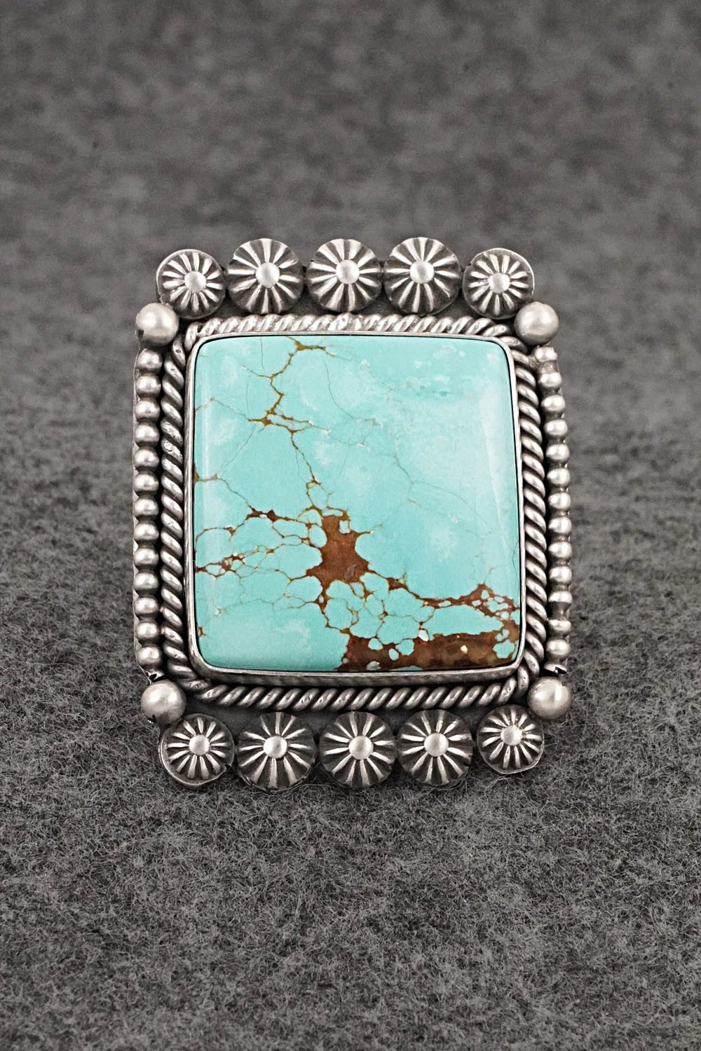 Turquoise & Sterling Silver Ring - Michael Calladitto - Size 7.5