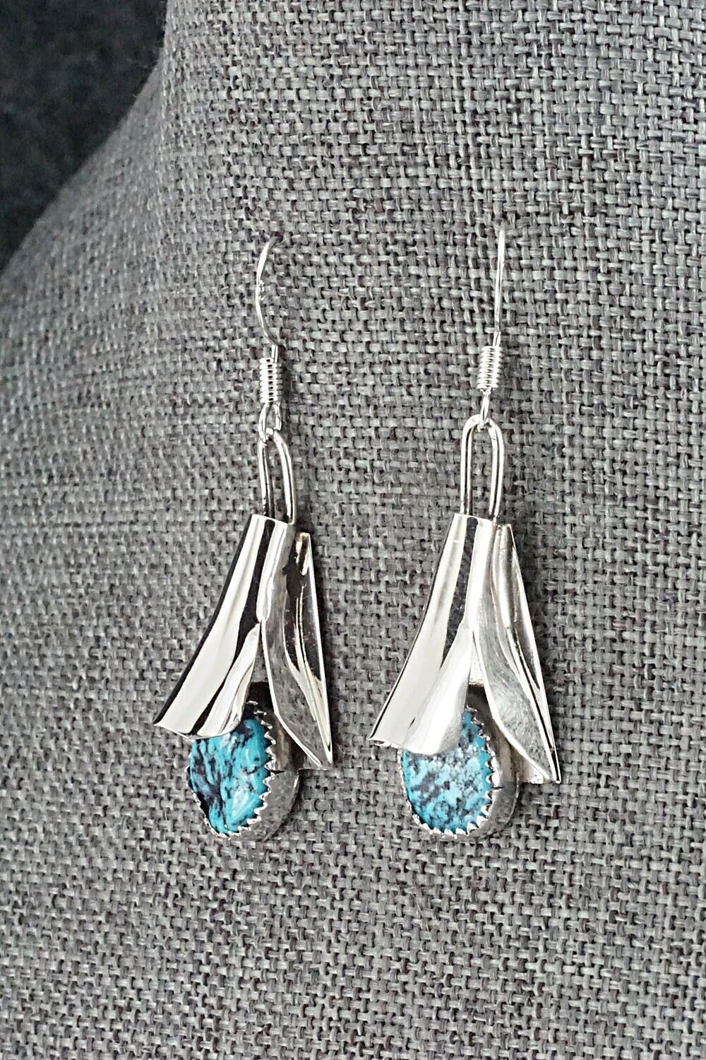 Turquoise, Coral & Sterling Silver Squash Blossom Set - Louise Yazzie