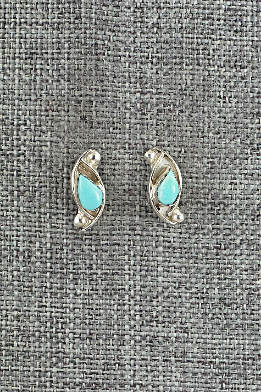 Turquoise & Sterling Silver Earrings - Lloyd Kanesta