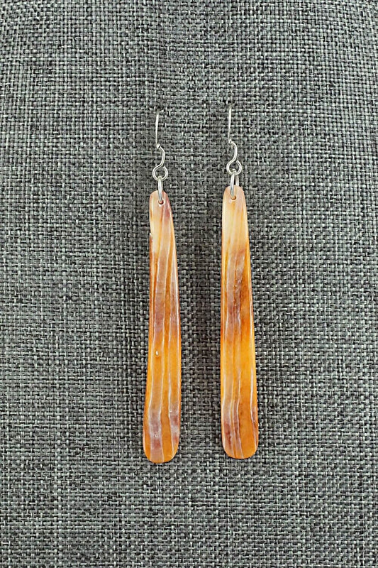 Spiny Oyster & Sterling Silver Earrings - Jesus Espino