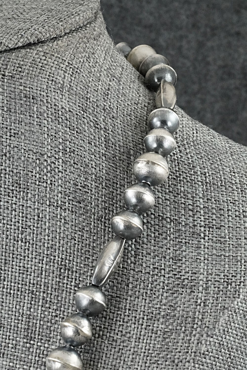 Sterling Silver Navajo Pearl Necklace 20" - Vintage