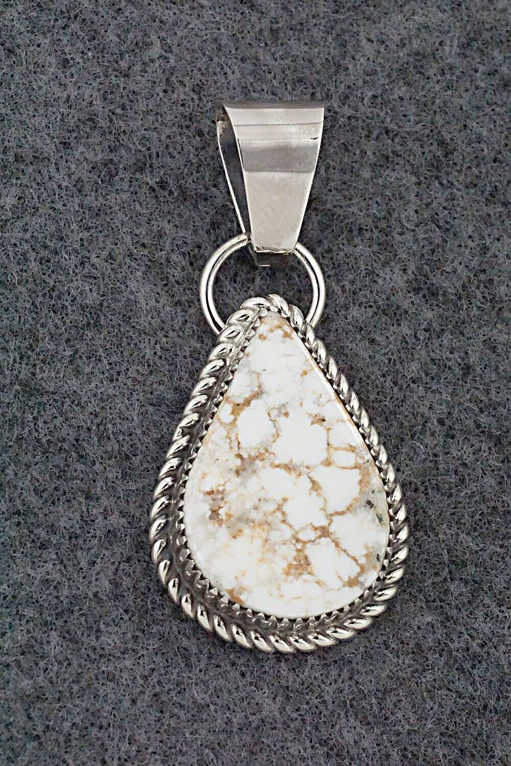 Wild Horse & Sterling Silver Pendant - Alvin Joe
