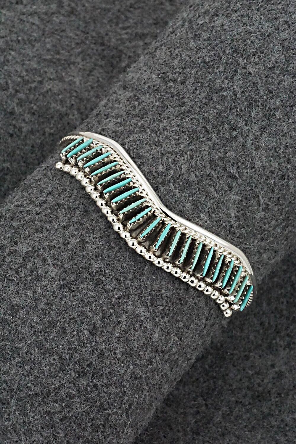 Turquoise & Sterling Silver Bracelet - Roland Francisco