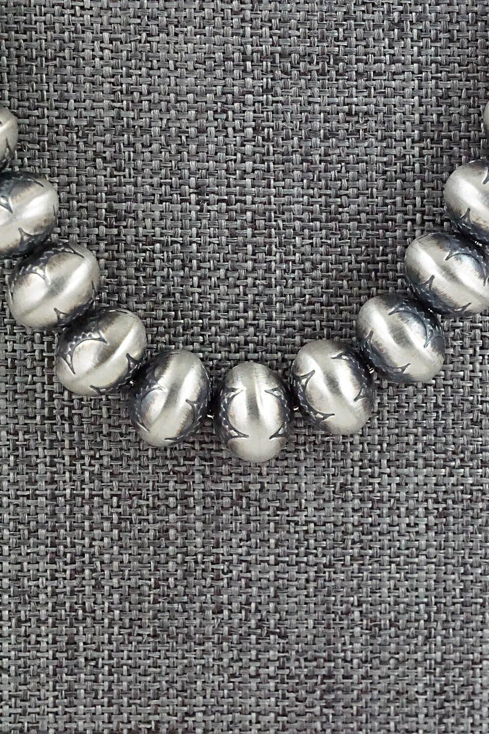 Sterling Silver Navajo Pearl Necklace 18" - Bryannen Halwood