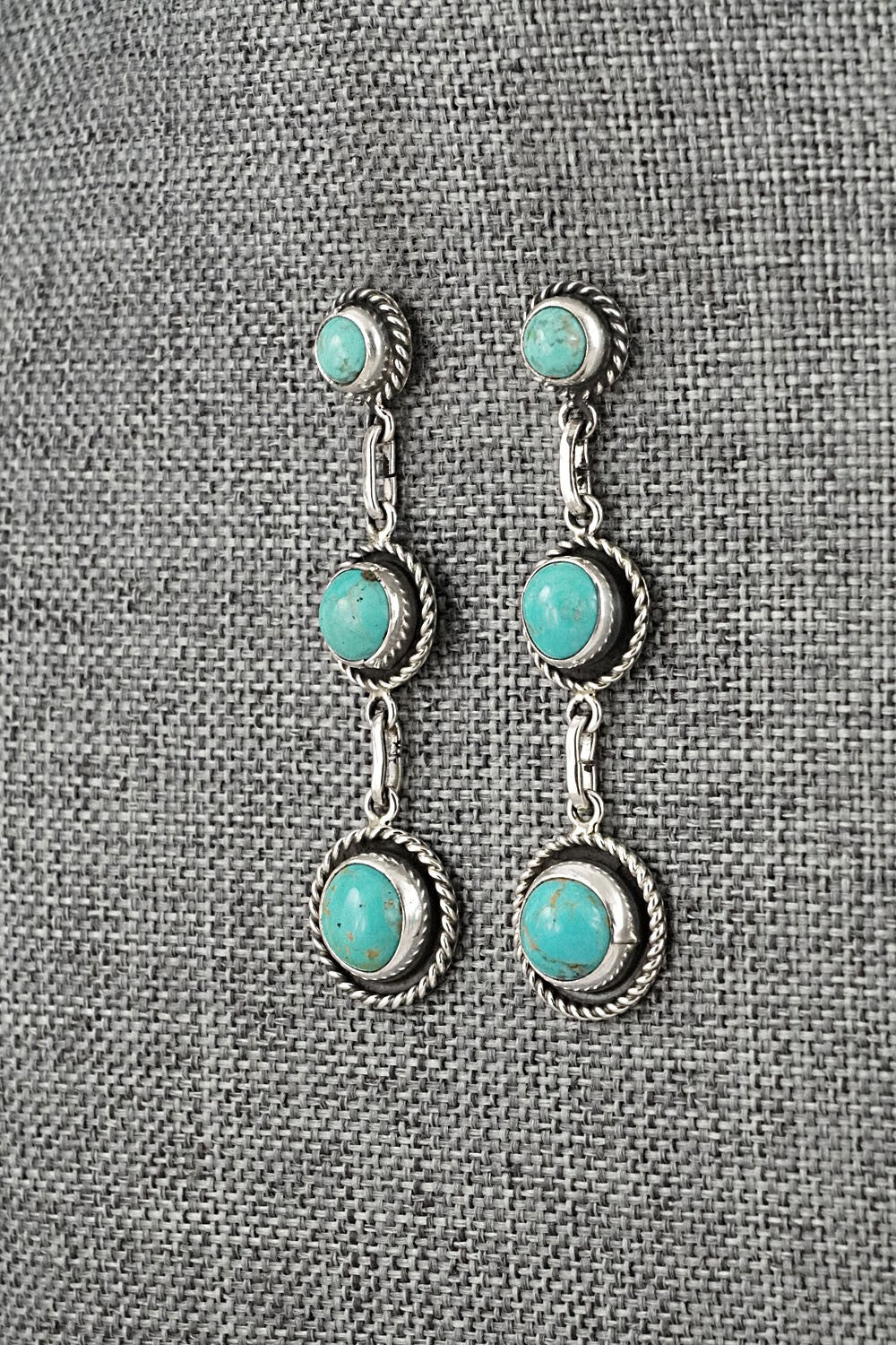 Turquoise & Sterling Silver Earrings - Martin Perry