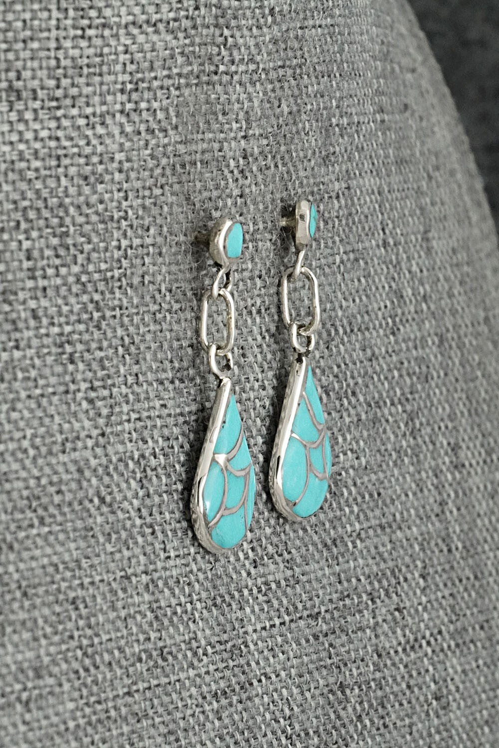 Turquoise & Sterling Silver Earrings - Orena Leekya