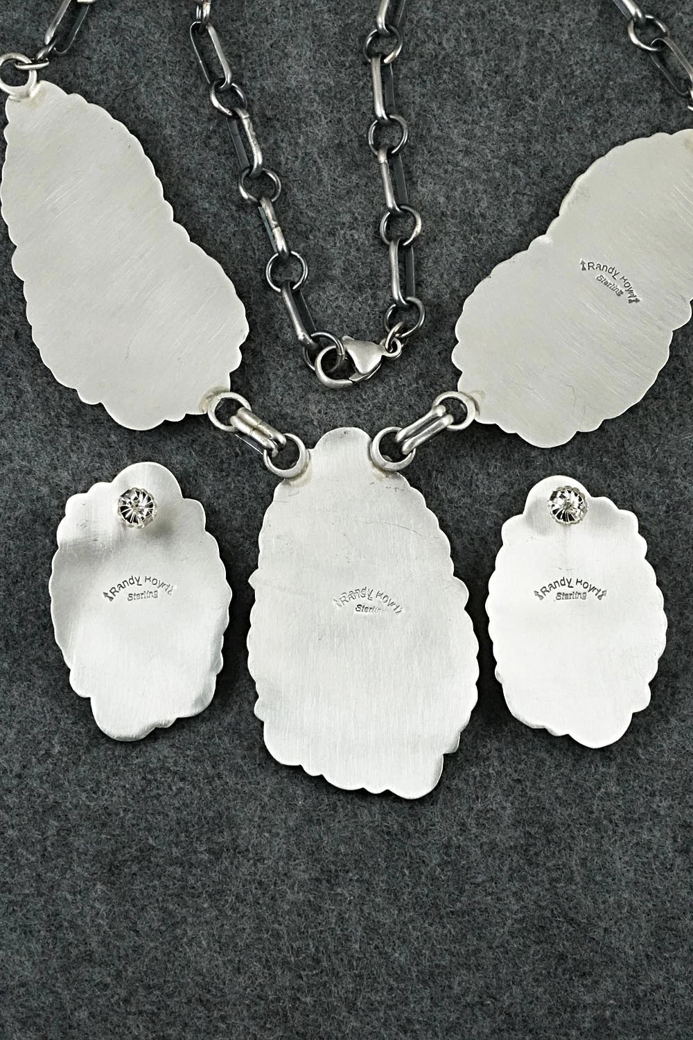 Turquoise & Sterling Silver Necklace and Earrings Set - Randy Boyd