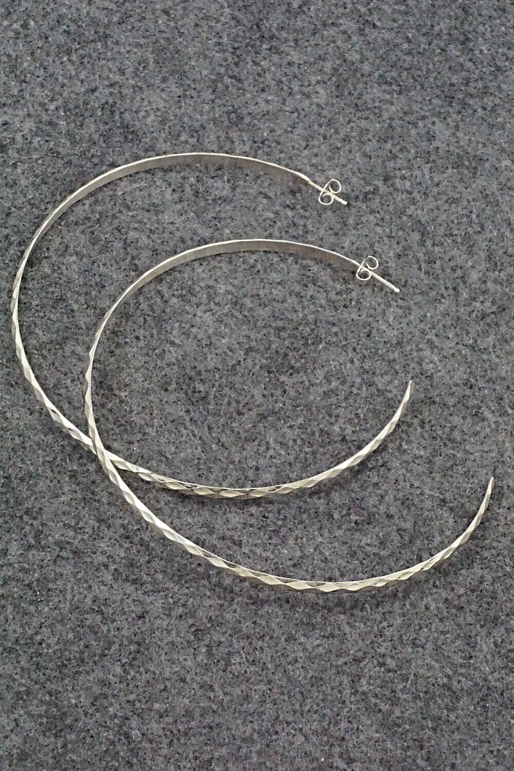 Sterling Silver Large Hoop Earrings - Nashina Leonard