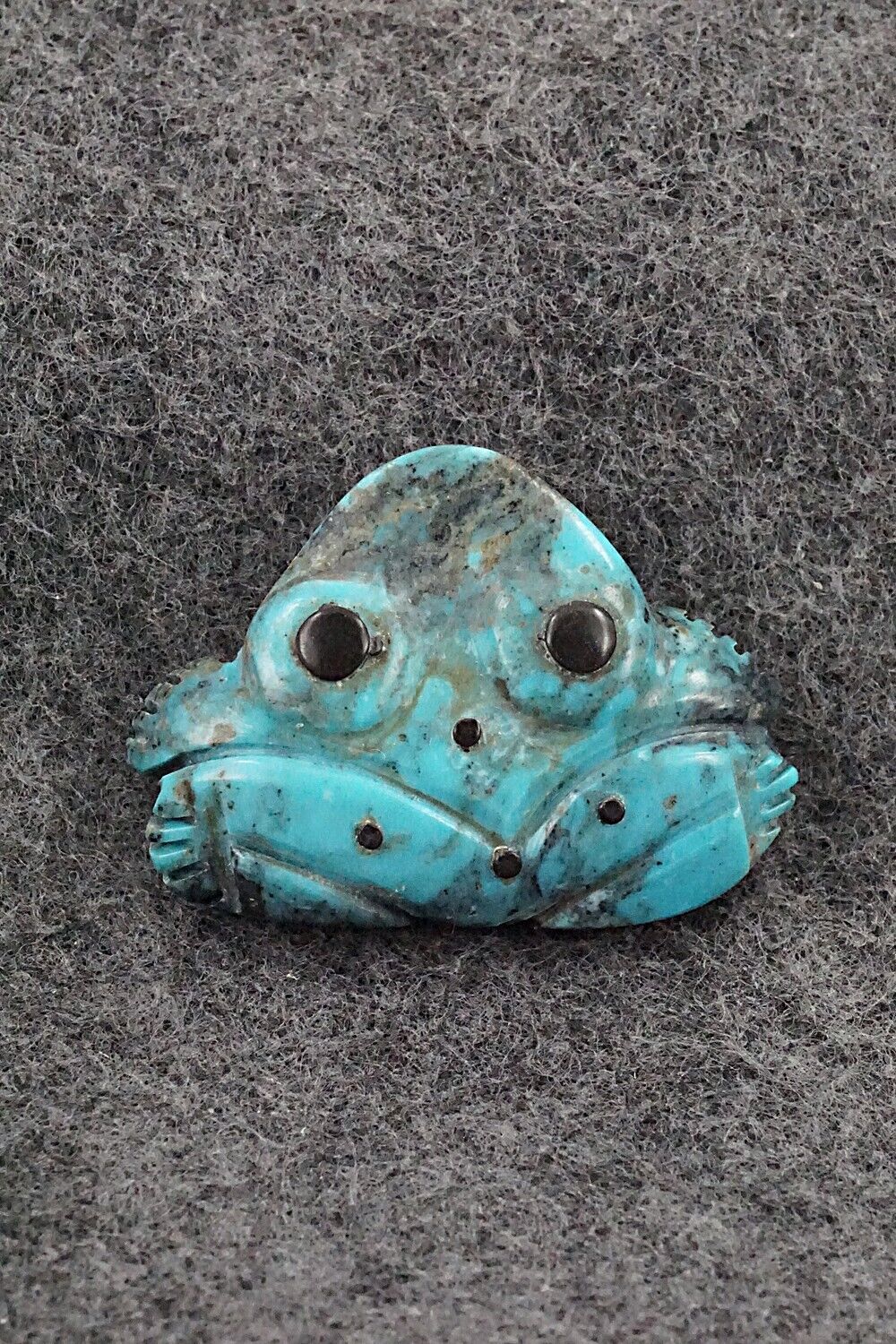 Frog Zuni Fetish Carving - Reynold Lunasee