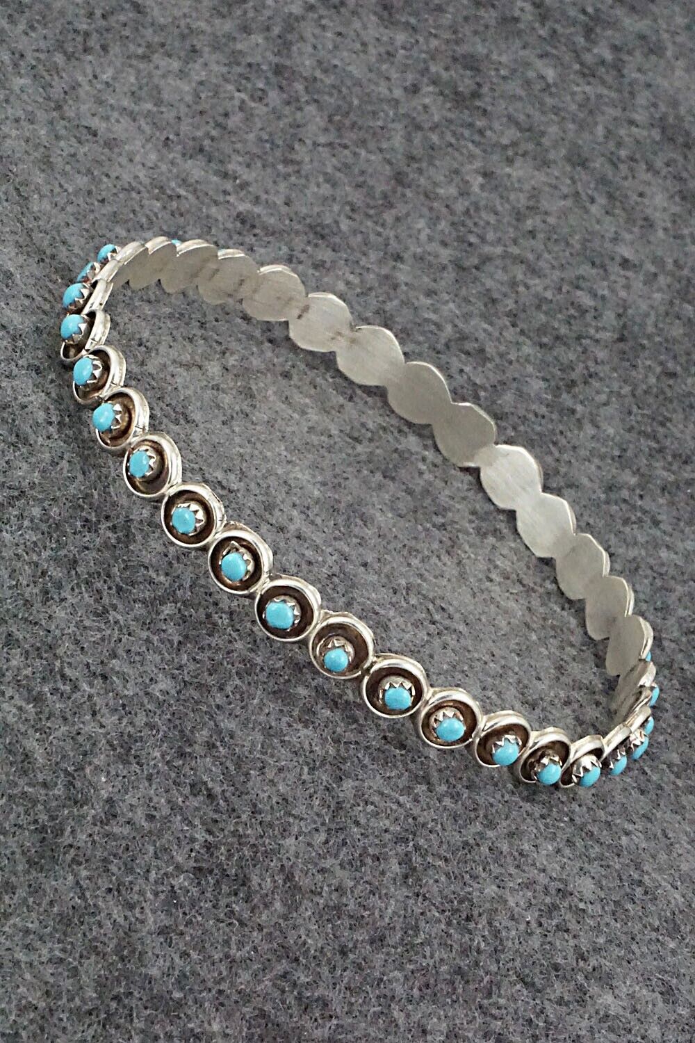 Turquoise & Sterling Silver Bangle - Joanne Cheama