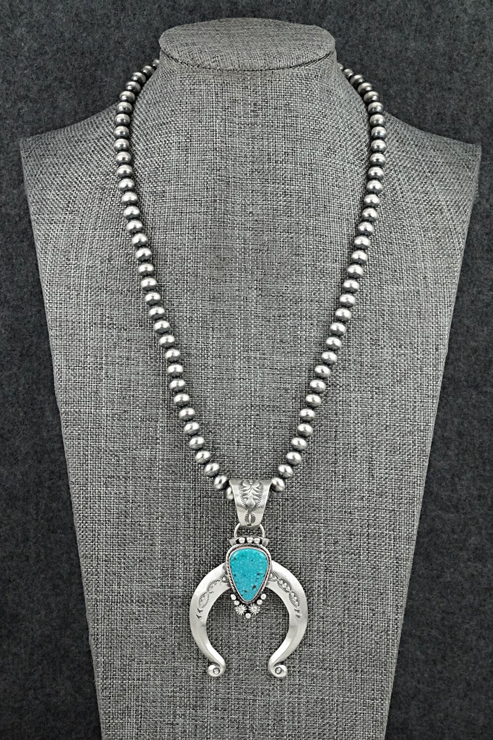 Turquoise & Sterling Silver Necklace - Samuel Yellowhair