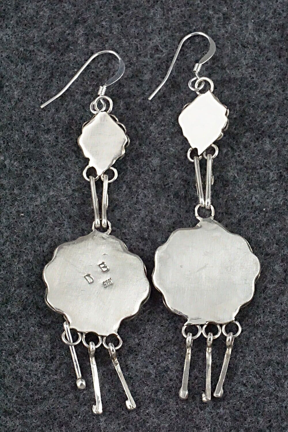 Coral & Sterling Silver Earrings - Diana Bellson