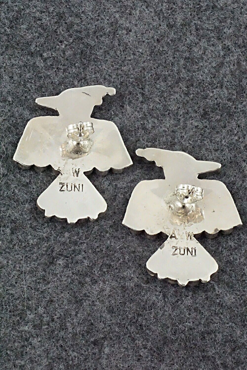 Multi Stone Inlay & Sterling Silver Earrings - Adrian Wallace
