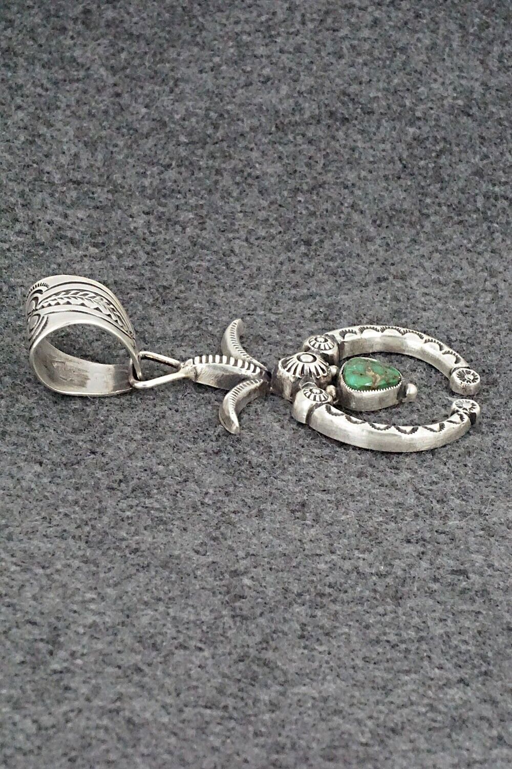 Turquoise & Sterling Silver Naja Pendant - Calvin Martinez