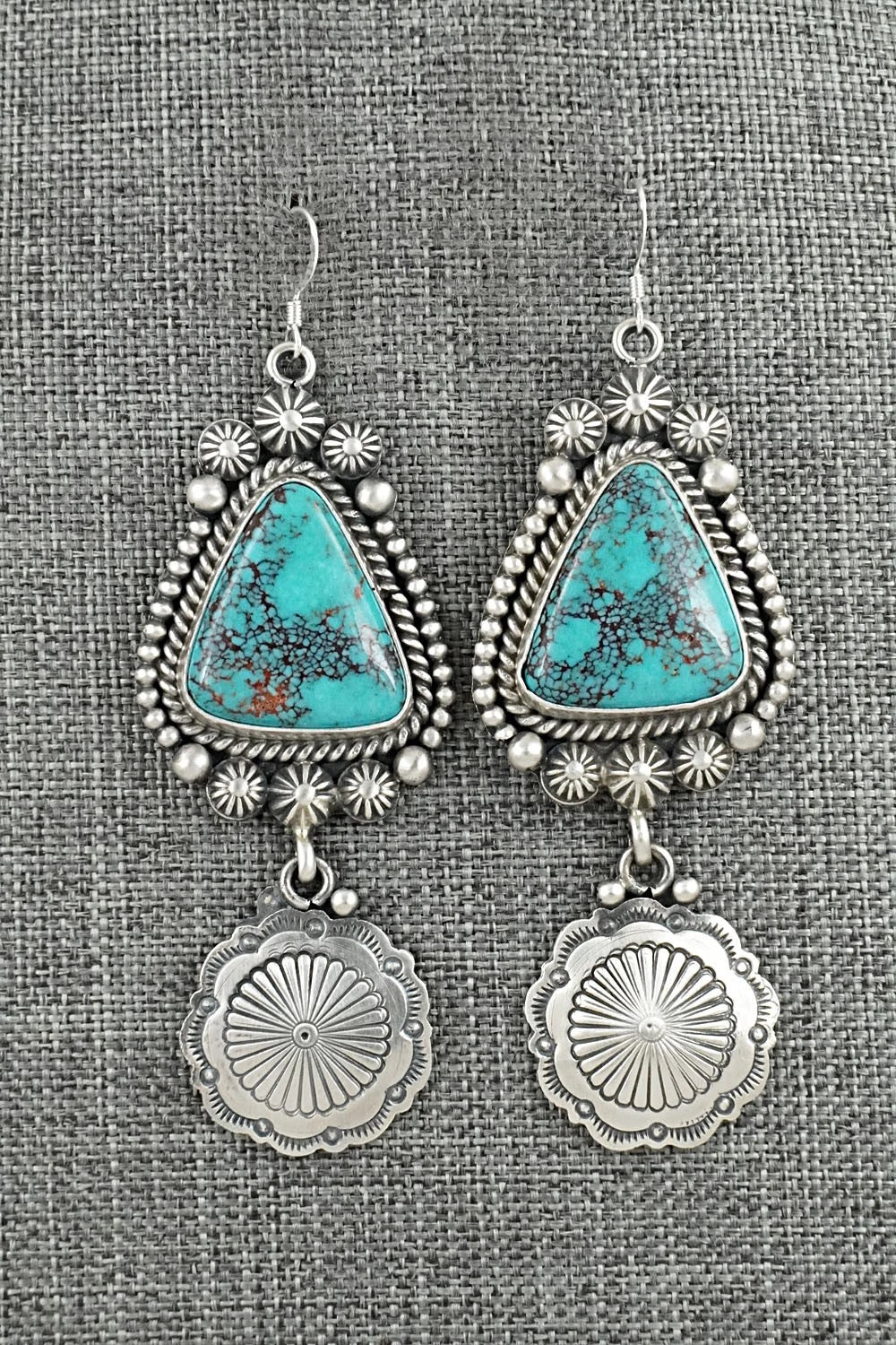 Turquoise & Sterling Silver Earrings - Michael Calladitto