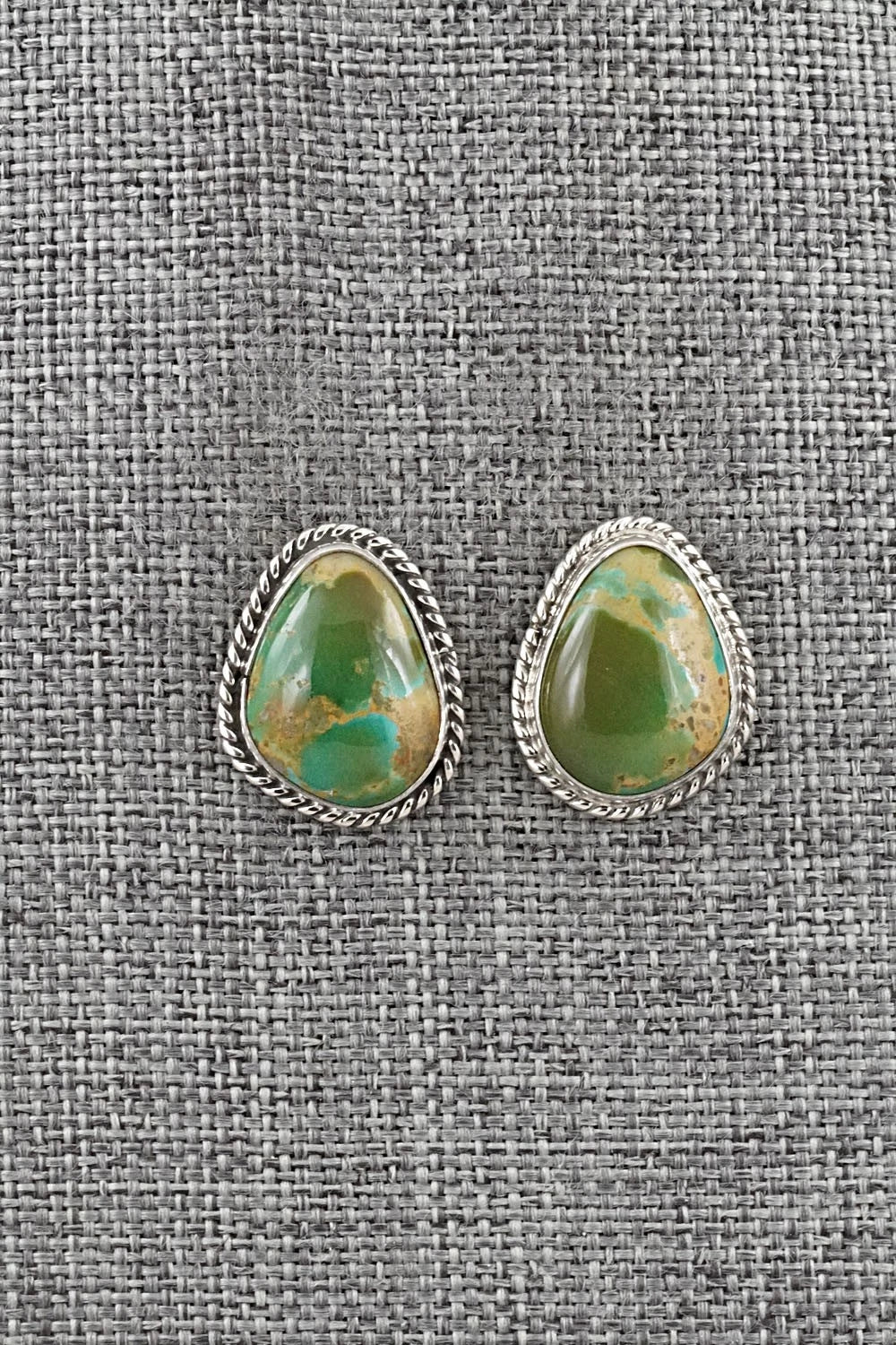 Turquoise & Sterling Silver Earrings - Eugene Gruber