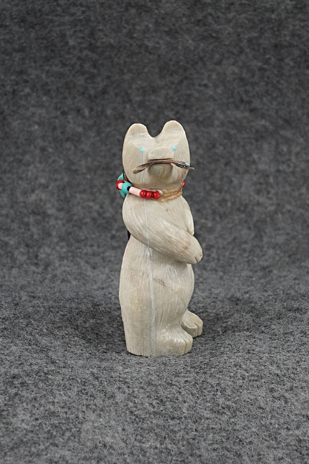 Bear with Fish Zuni Fetish Carving - Douglas Martza