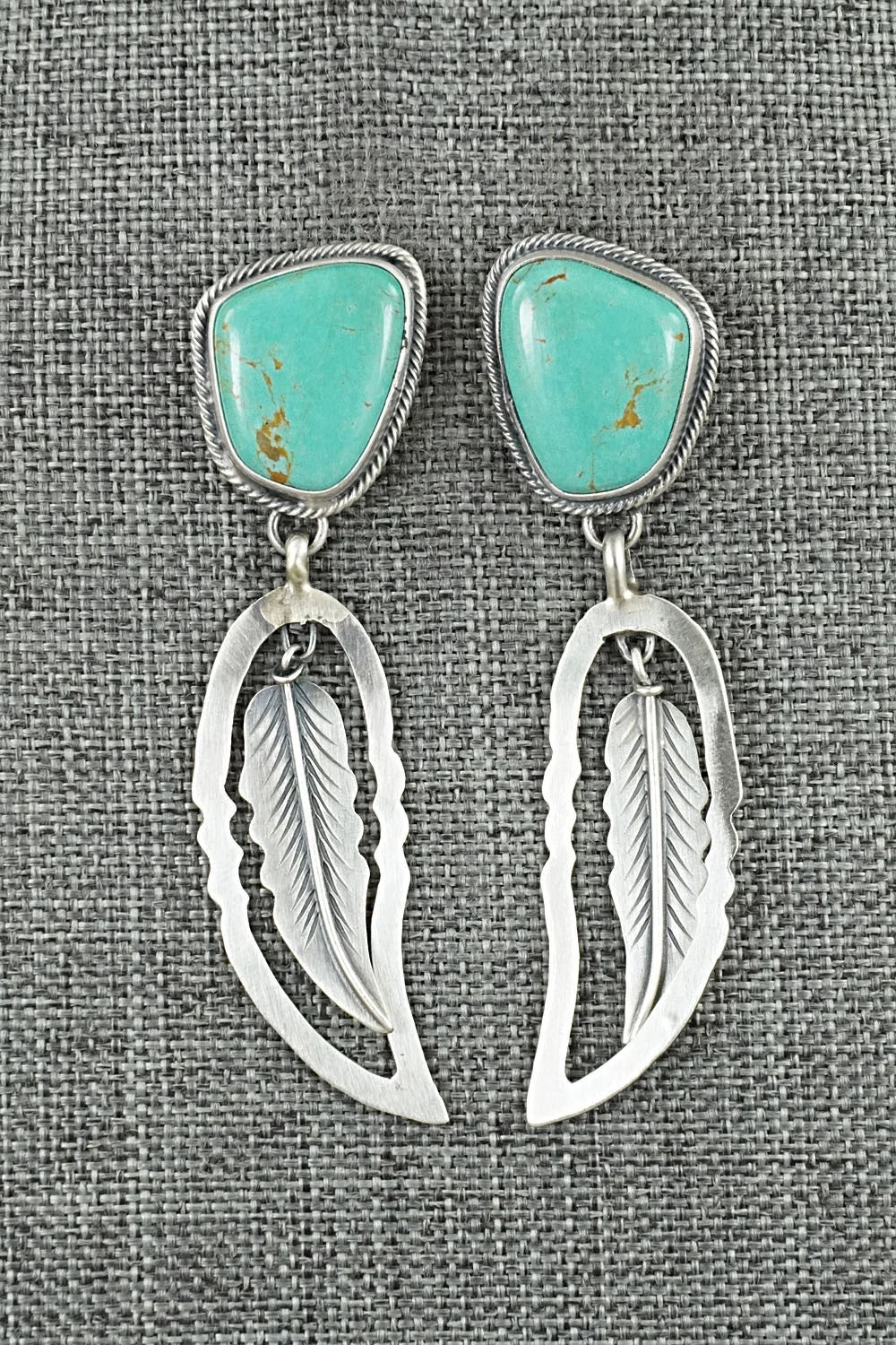 Turquoise & Sterling Silver Earrings - Darrin Livingston