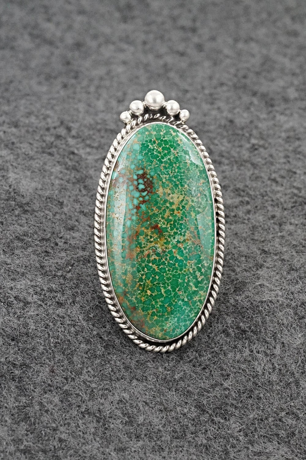 Turquoise & Sterling Silver Ring - Eugene Gruber - Size 10