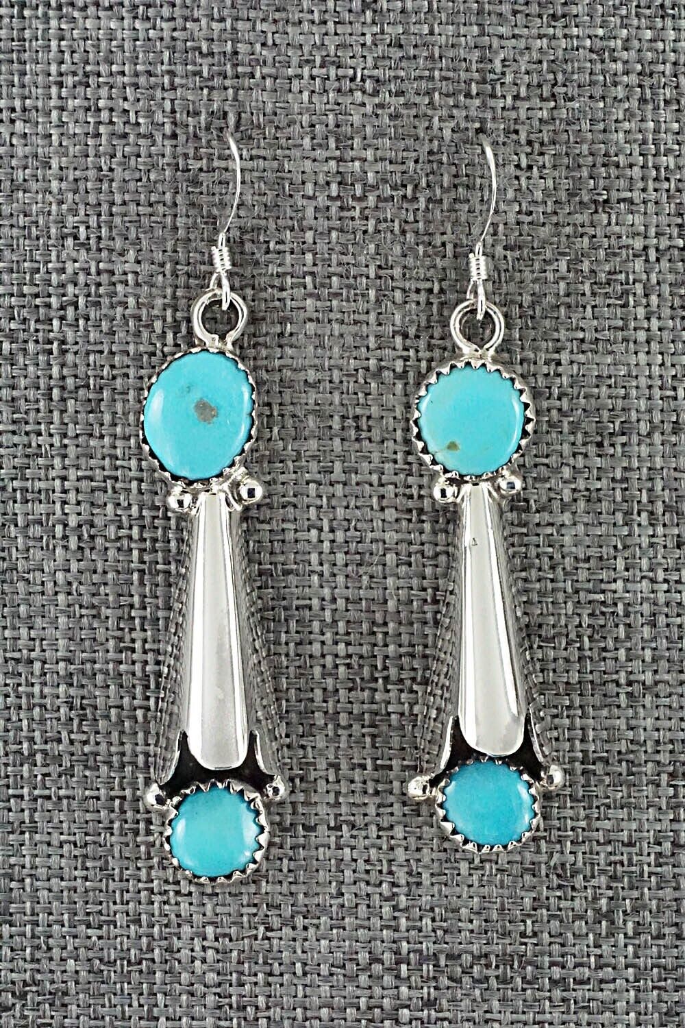 Turquoise & Sterling Silver Earrings - Roger Pino