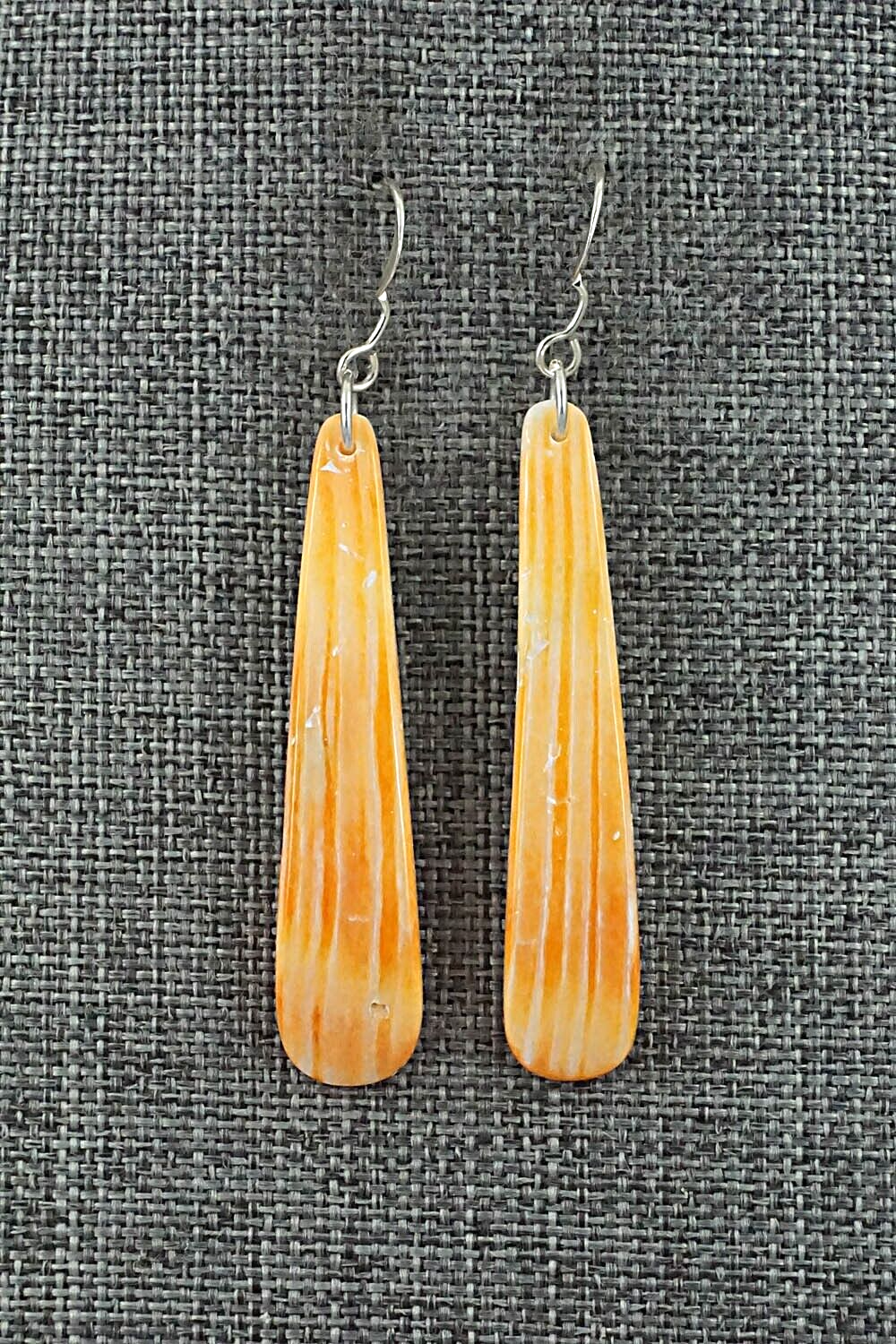 Spiny Oyster & Sterling Silver Earrings - Jesus Espino