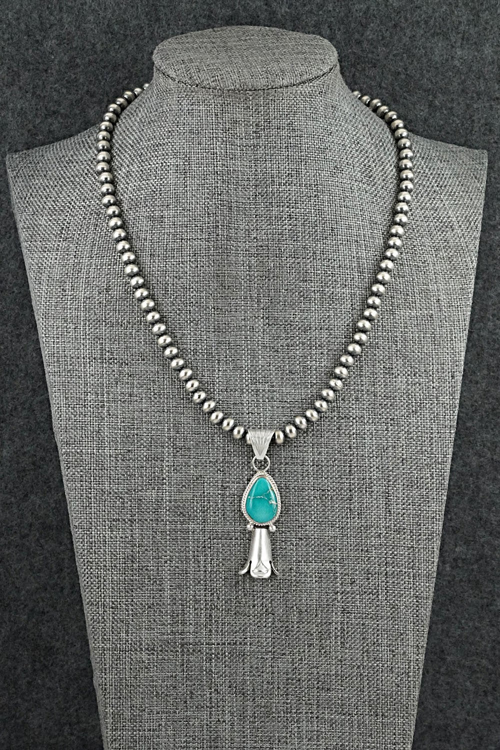 Turquoise & Sterling Silver Necklace - Samuel Yellowhair