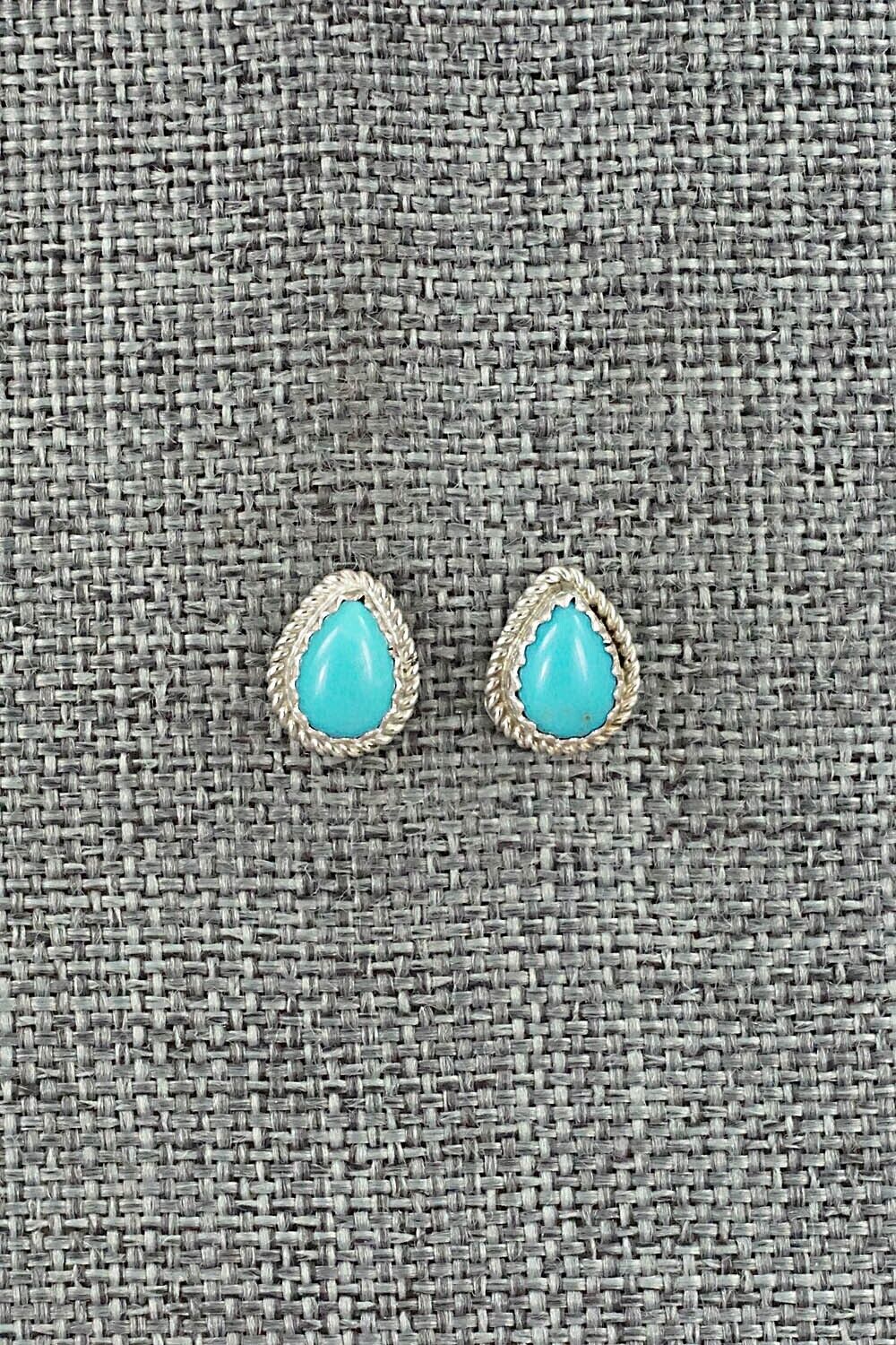 Turquoise and Sterling Silver Earrings - Sally Arviso