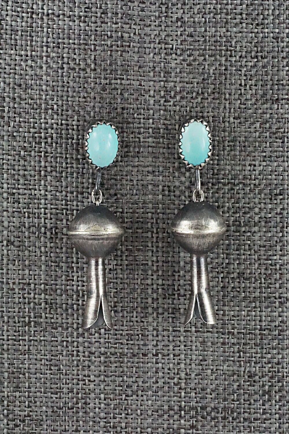 Turquoise & Sterling Silver Blossom Earrings - Shirley Lee