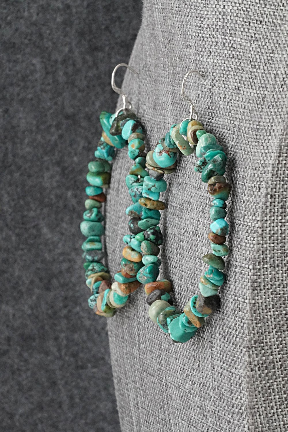 Turquoise & Sterling Silver Earrings - Doreen Jake