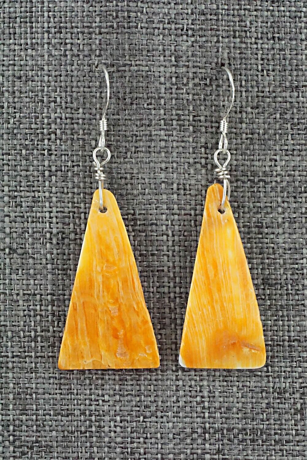 Spiny Oyster & Sterling Silver Earrings - Louise Joe