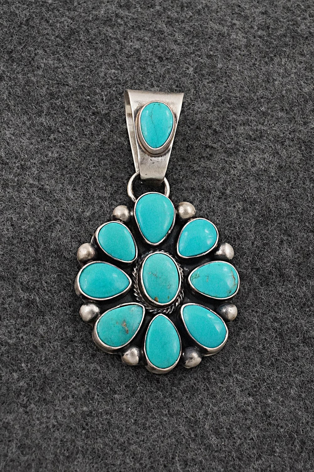 Turquoise & Sterling Silver Pendant - Kathleen Livingston