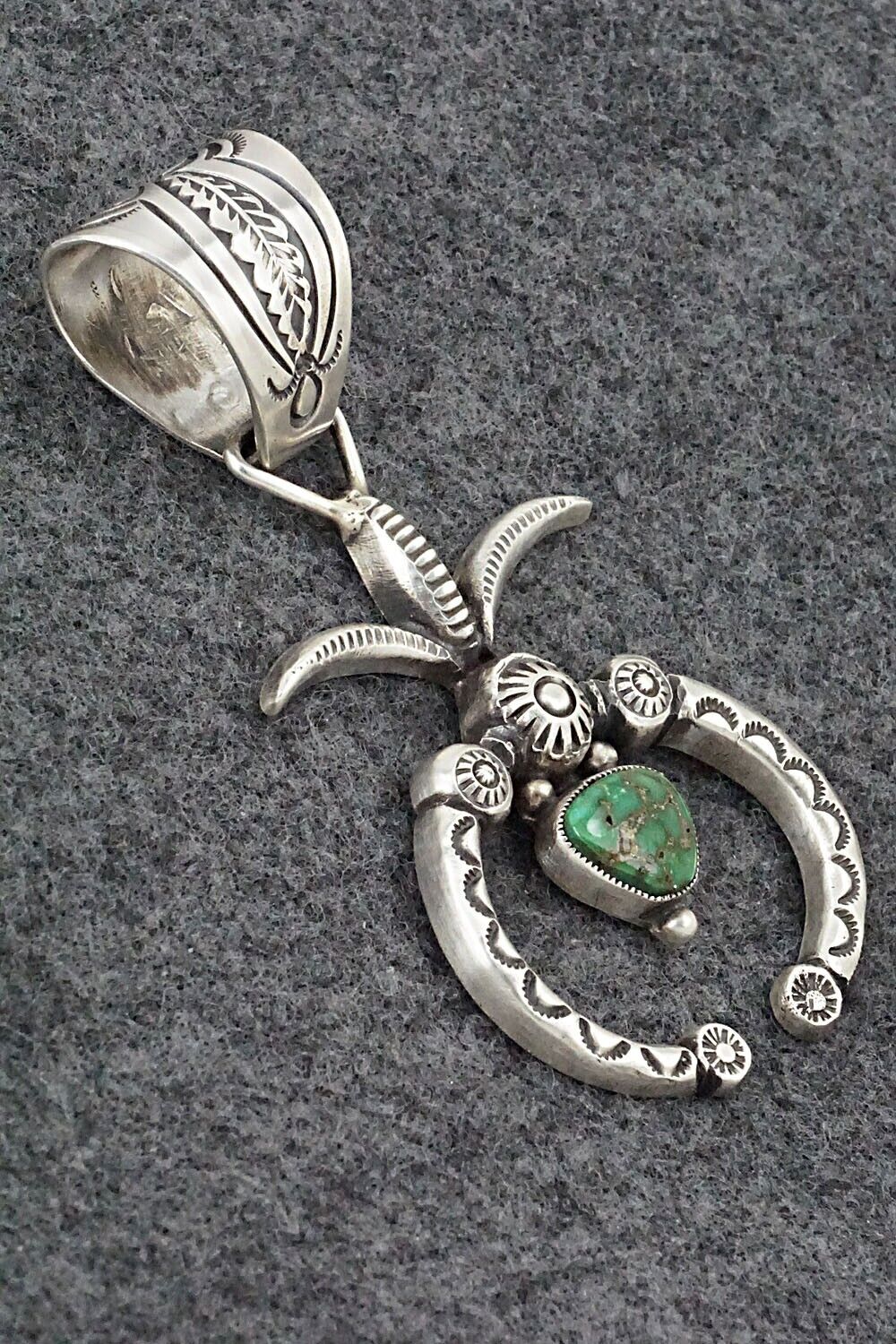 Turquoise & Sterling Silver Naja Pendant - Calvin Martinez