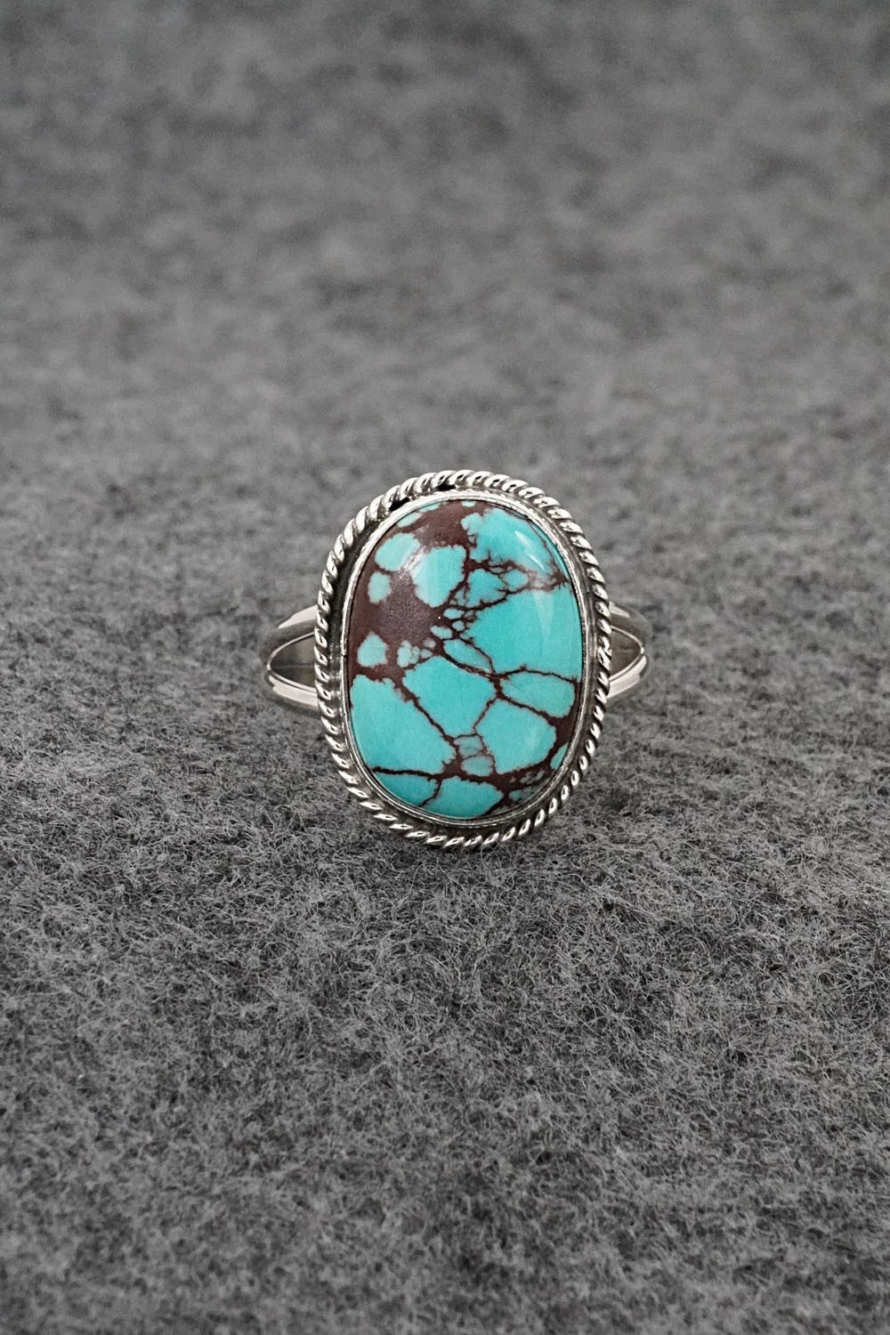 Turquoise & Sterling Silver Ring - Eugene Gruber - Size 9