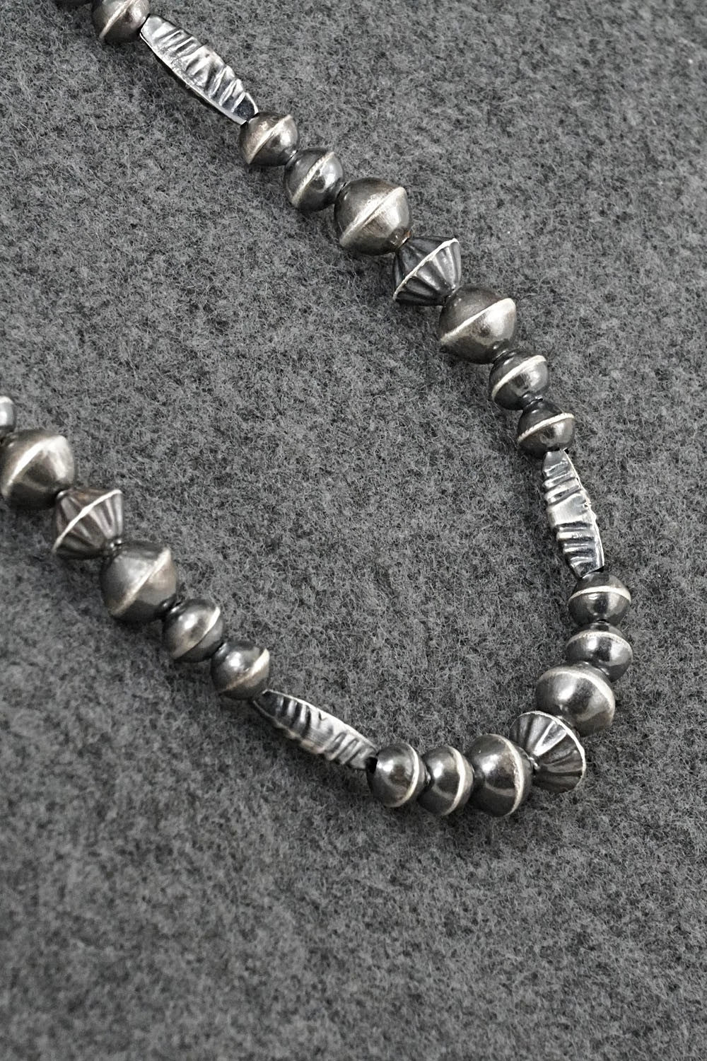 Sterling Silver Navajo Pearl Necklace 22" - Vintage