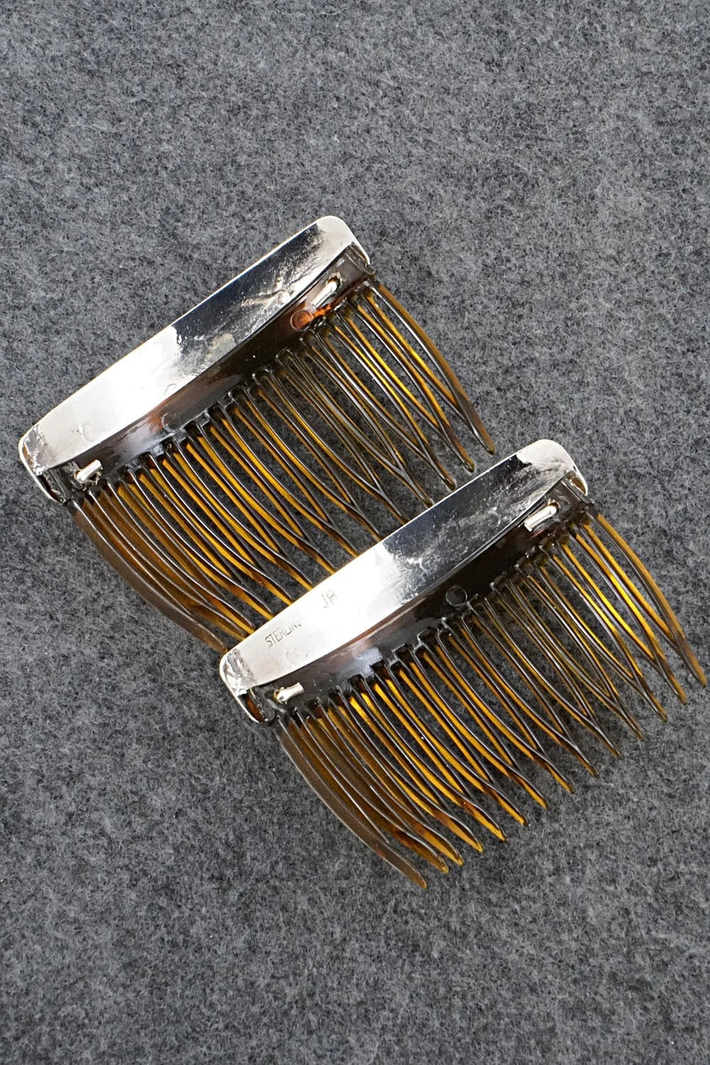 Turquoise & Sterling Silver Hair Combs - Joann Silver