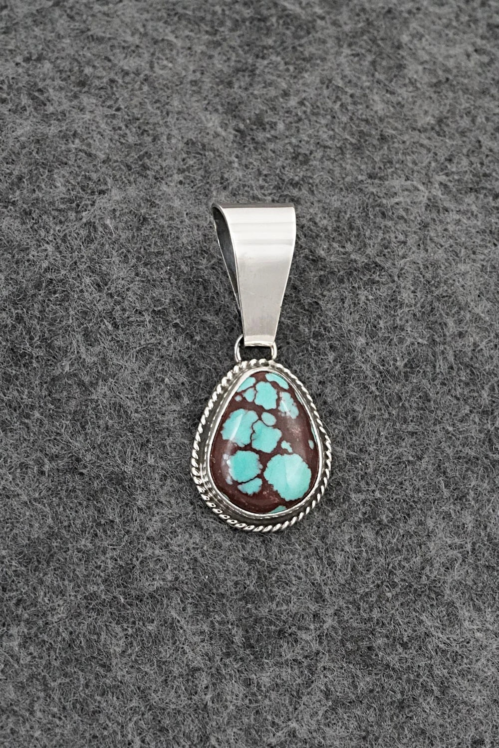 Turquoise & Sterling Silver Pendant - Eugene Gruber