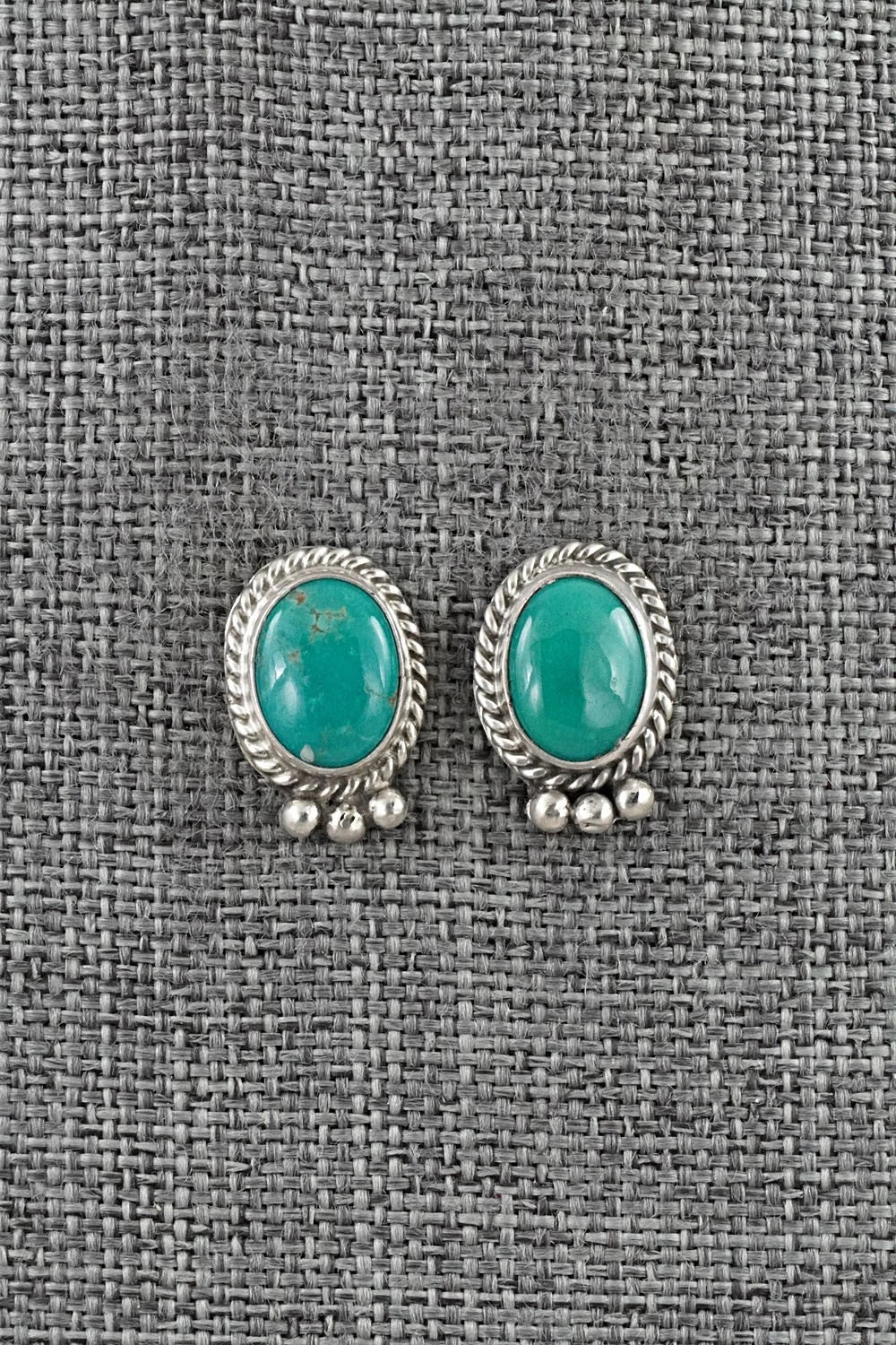 Turquoise & Sterling Silver Earrings - Rosemary Saunders