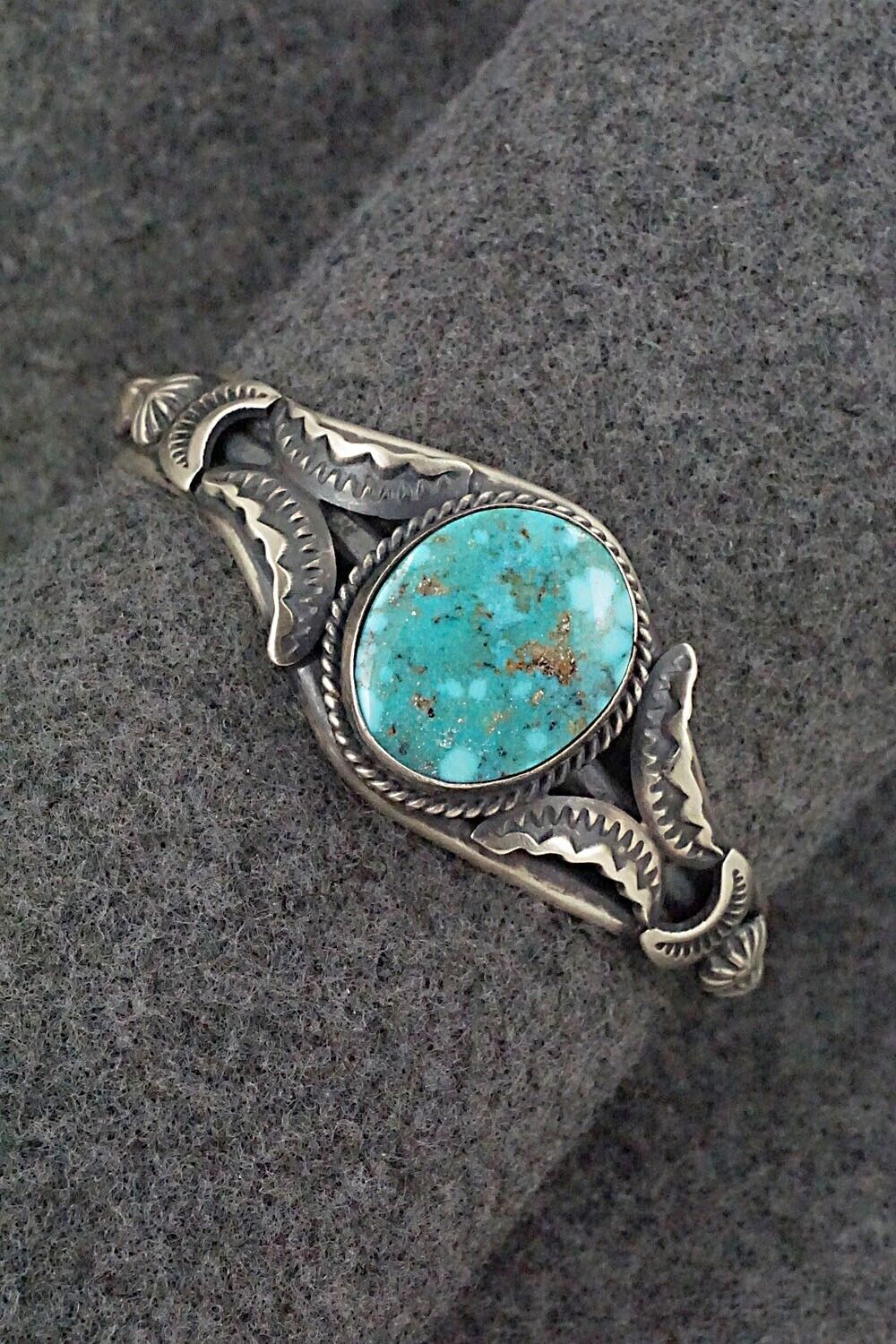 Turquoise & Sterling Silver Bracelet - Gilbert Tom