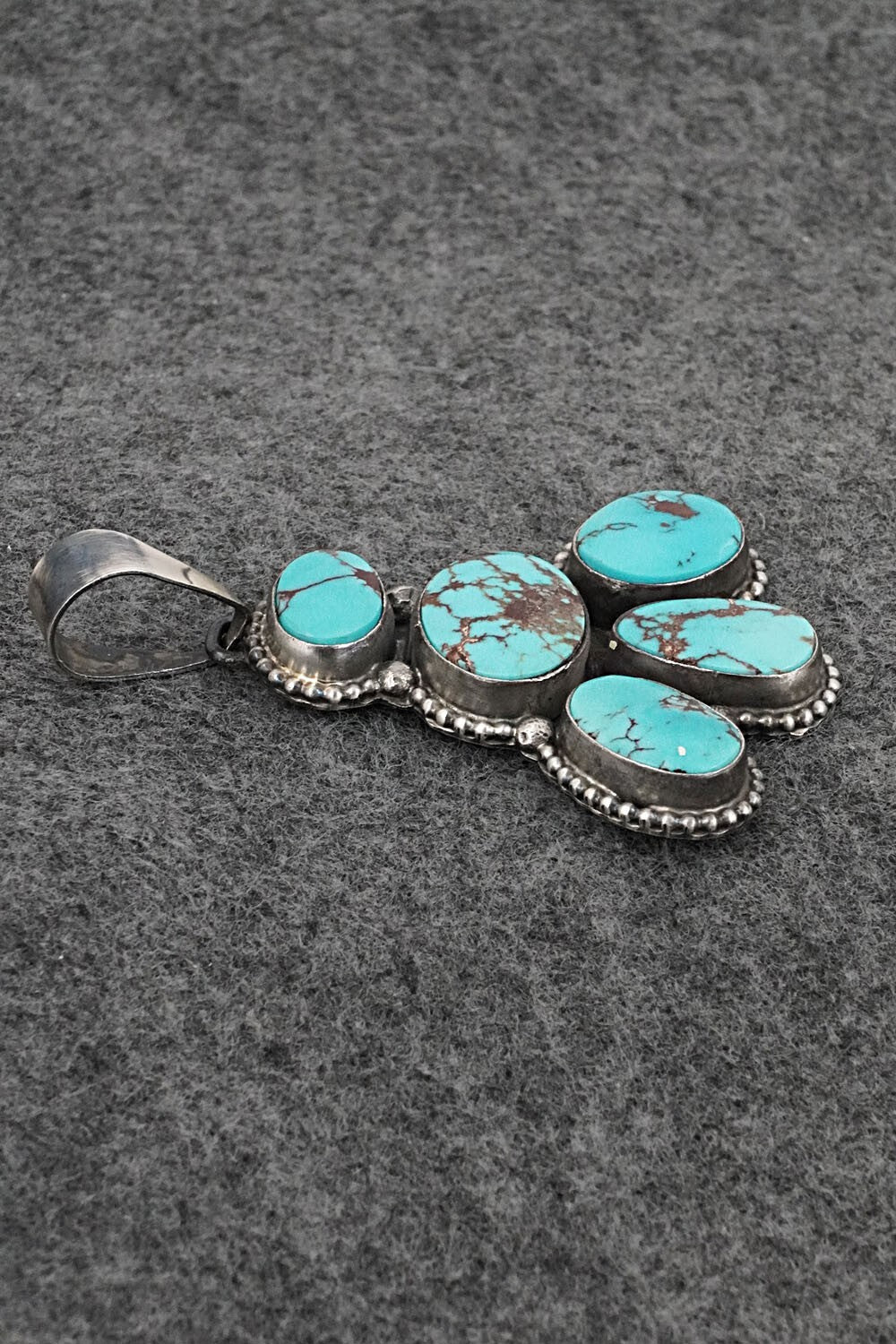 Turquoise & Sterling Silver Pendant and Earrings Set - Darrin Livingston