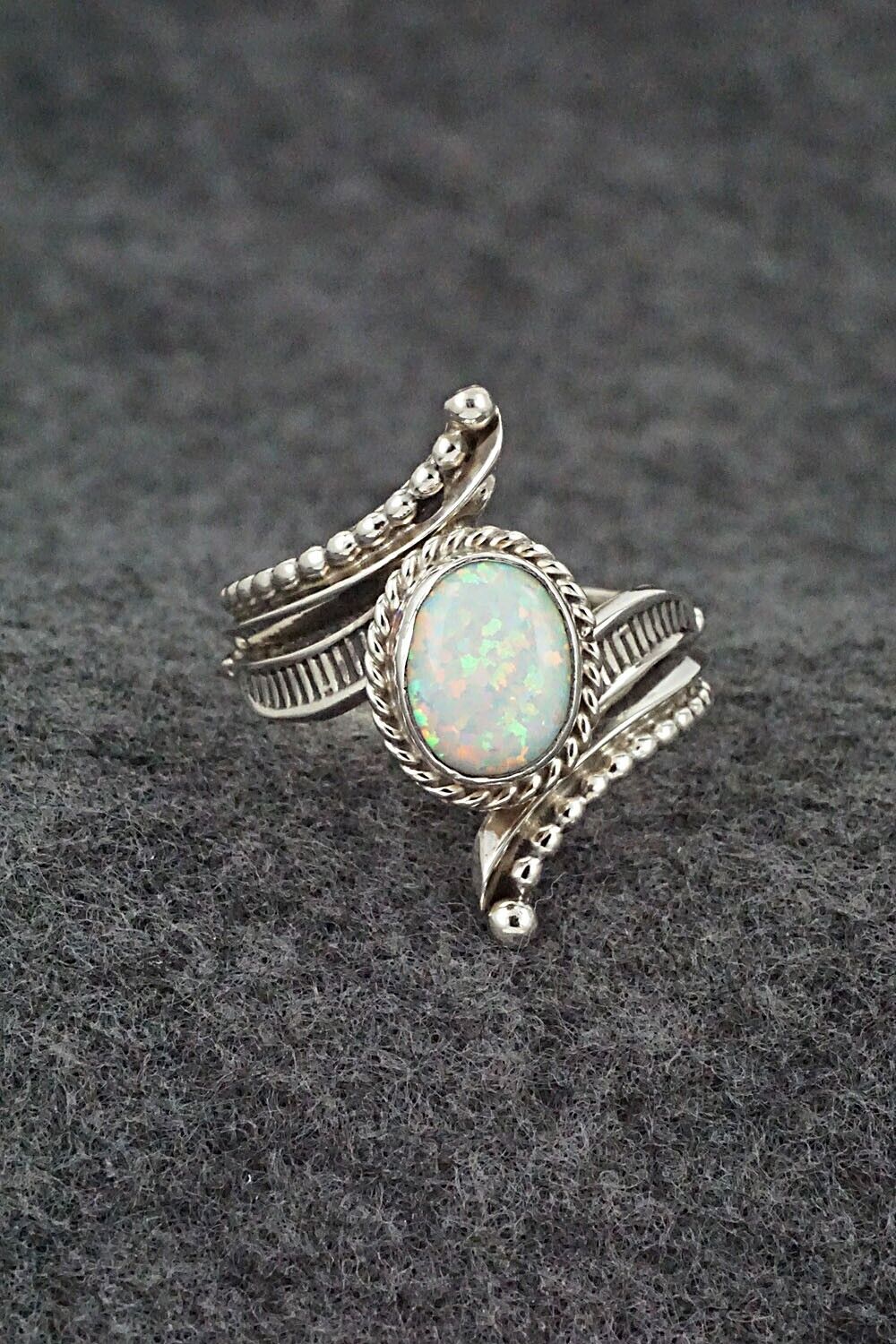 Opalite & Sterling Silver Ring - Thomas Yazzie - Size 9