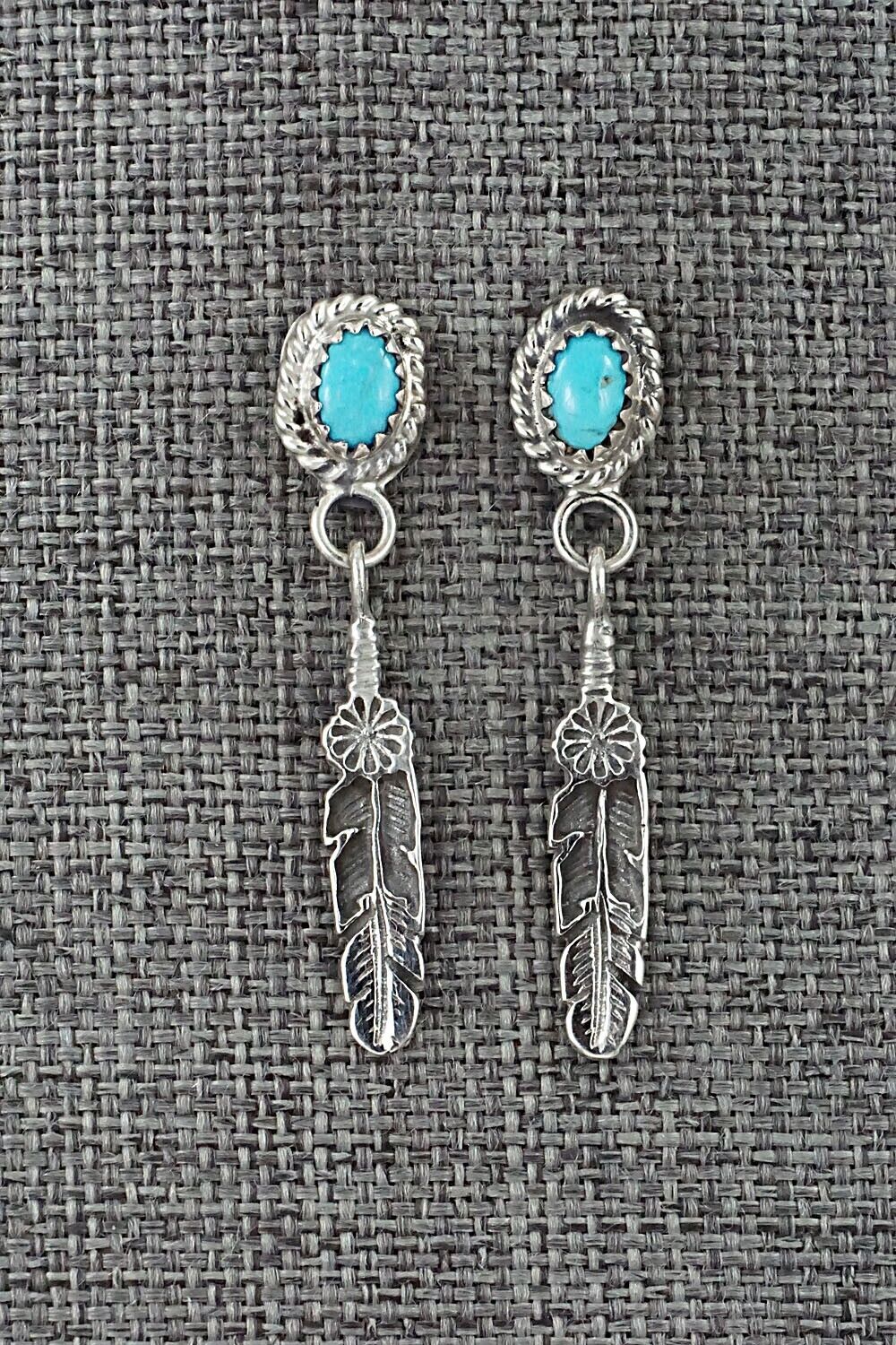 Turquoise and Sterling Silver Earrings - Emery Spencer