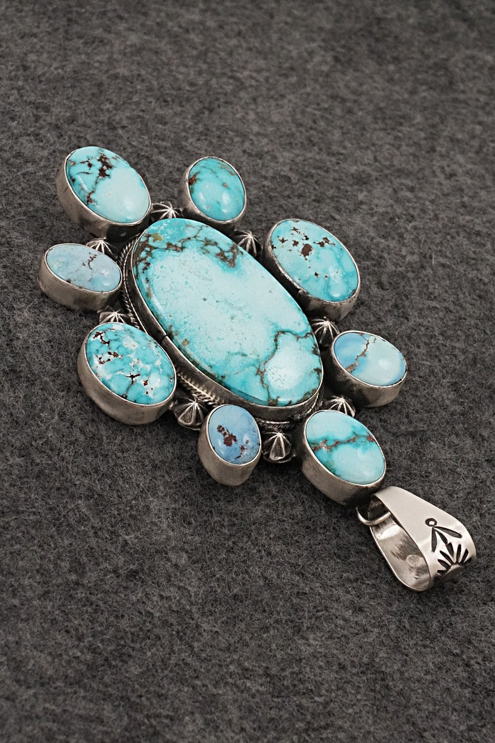Turquoise & Sterling Silver Pendant - Darrin Livingston