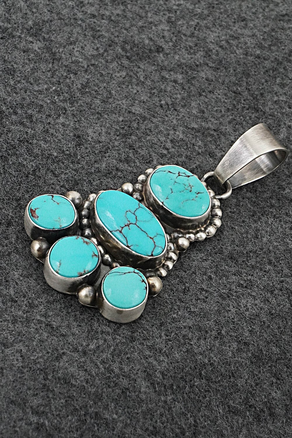 Turquoise & Sterling Silver Pendant and Earrings Set - Kathleen Chavez