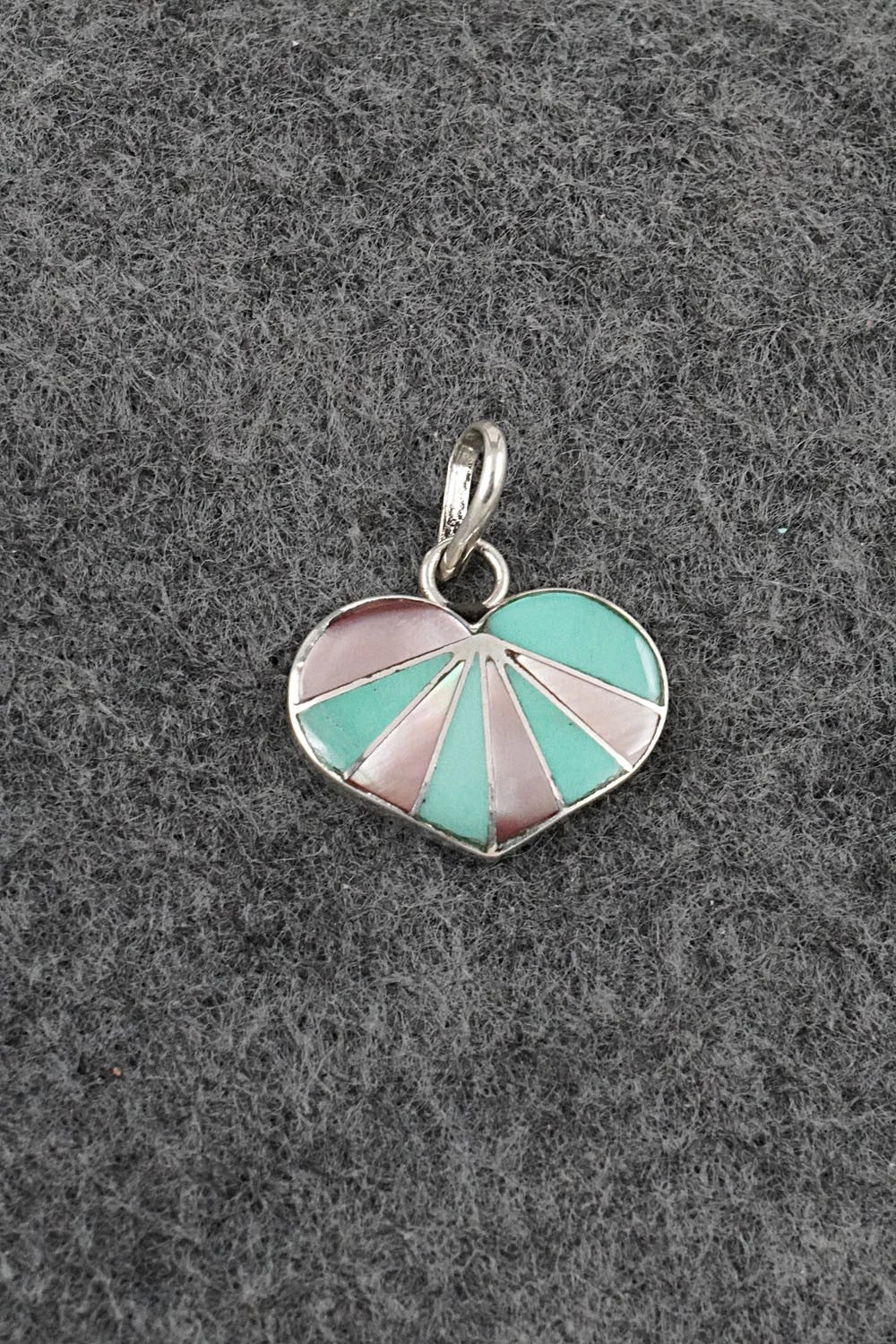 Turquoise, Mother of Pearl & Sterling Silver Pendant - Gina Dosedo