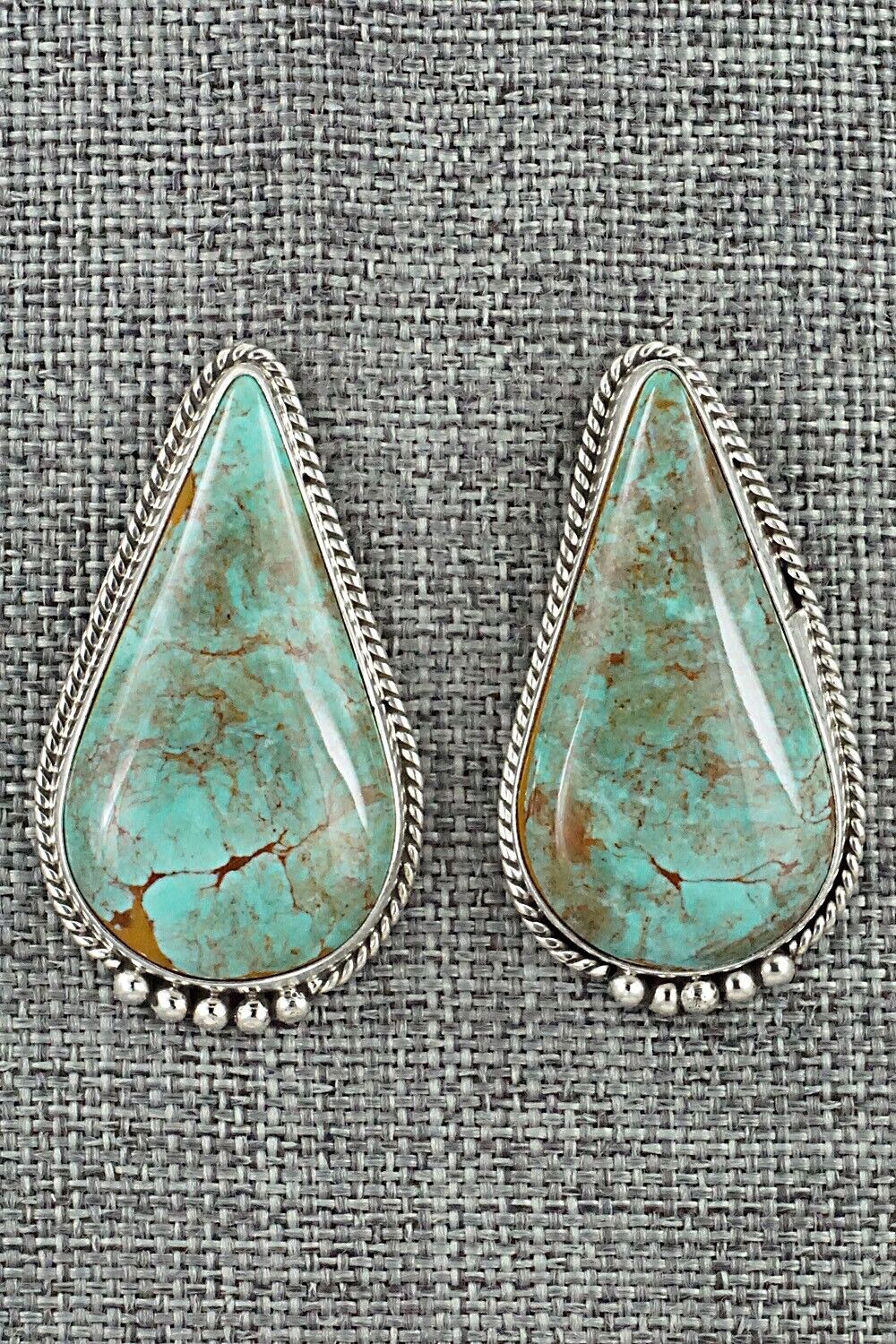 Turquoise & Sterling Silver Earrings - Rena Begay
